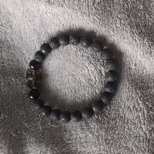 Raccoon lava stone bracelet